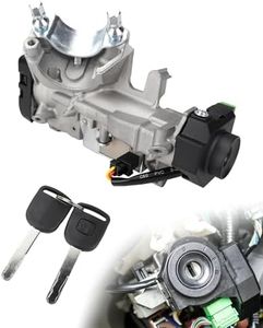 RADVIK Ignition Switch Lock Cylinder with 2 Keys Fits 2003-2005 Honda Accord, 2005-2006 CR-V, 2003-2005 Fit, 2005-2008 Odyssey, OE# 35100-SDA-A71 06350-SAA-G30 (with Chip ID48 Keys)