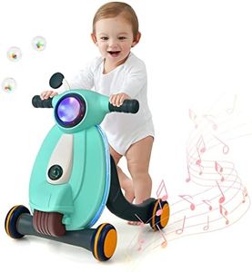 COSTWAY Sit to Stand Walker, Baby Push Along Walkers with Lights, Sound and Ball Game, Toddler First Steps Early Development Toy (Green)