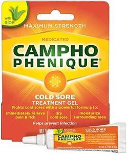 Campho Phenique Cold Sore and Fever Blister Treatment for Lips, Maximum Strength Provides Instant Relief, Helps Prevent Infection To Promote Healing, Original Gel Formula, 0.23 Oz