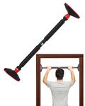 How (House of Wishes) Pull Up Bar Hanging Rod for Doorway, Heavy Duty Chin Up Bar for Door Frame, No Screws No Tools Locking Mechanism with Non Slip Sweat Absorbent Hand Grips, Supports 700 LBS