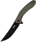 CJRB Tactical Knife, Small Folding Pocket Knife with AR-RPM9 Steel Blade and G10 Handle for Men Outdoor, Survival, Hunting, Camping Gobi(J1906B) Green