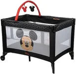 Disney Baby® 3D Ultra Play Yard with Bassinet and Storage Bag, Peeking Mickey