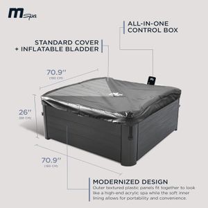 AQUALINE MSpa Oslo 6-Person Inflatable Hot Tub – Outdoor Spa