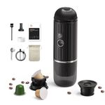 BENFUCHEN Portable Espresso Coffee Maker,19Bar Electric Travel Coffee Machine with Rechargeable Battery for Camping, Driving and Hiking,Espresso with Rich&Thick Crema,12V NS Capsule & Ground Coffee
