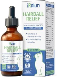 IRALUN Hairball Treatment for Cats- Hair Ball Relief Digestive Aid-Hairball Support Remedy- Promotes Healthy Digestion, Eliminates & Prevents Hairballs,Cat Grass Flavored to All Ages & Breeds 2fl oz