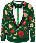 Colorful House Unisex's Ugly Christmas Sweater£¬3D Graphic Long Sleeve Sweatshirt for Holiday Party (Large,Christmas Suit 03)