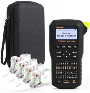 SUPVAN G15M Mini Portable Label Maker with 4 Tapes & Carrying Case