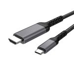 nonda USB C to HDMI 2.0 Cable【4K 60Hz】6.6ft, Type C to HDMI Adapter [Thunderbolt 3 to HDMI] for MacBook Pro 2020/2019, MacBook Air/iPad Pro 2020, Surface Book 2, Galaxy S20, and Other Type-C Devices