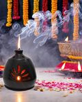 Vastuja Handmade Black Pottery Clay/Mitti/Terracotta/Mitti/Terracotta Dhoop Dani, Insence Stick Holder/Diya Holder | Ideal for Decoration & Temple Use, Diwali Decoration (Dhoop dani_Big)