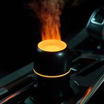 Car Diffuser Humidifier Aromatherapy USB Essential Oil Diffuser with 7 Color Flame Lights Cool Mist Car Humidifier Portable for Car Home Office Bedroom