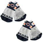 NFL CHICAGO BEARS Anti Slip Dog Socks with Elastic Ribbed Top, Size Medium/Large. Indoor/Outdoor Socks, Best Dog Paw Protector, 2 pairs, Cool Puppy Supplies with NFL Logo of BEARS Football Team