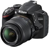 Nikon D3200 Digital SLR Camera with 18-55mm VR Lens Kit - Black (24.2MP) 3 inch LCD (Renewed)
