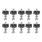 sourcing map 10Set T Track Bolts Knob Kit M5 x 40mm Threaded Bolts M5 x 25mm Hex Hand Nut Clamping Knob with Washer for Woodworking Jigs and Fixtures, Black