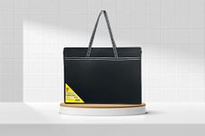 Neelgagan A2 Portfolio Handle Bag - Large Professional Document Organizer & Briefcase for Artists & Office - Water-Resistant Stationery Storage Handbag for Files, Papers & Art Supplies, Black, Pack of 1