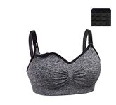 Dreamburn Maternity Nursing Bra 1/2/3 Pack Wireless Seamless Breastfeeding Bras 4 Rows Adjust Hook with Removable Spill Prevention Pads Add Extenders Comfortable (Black6,XL)