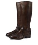 Frye women's Melissa Belted Tall Knee High Boot, Chocolate, 4.5 UK