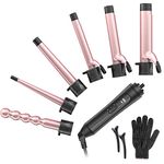 Automatic Curling Iron, Auto Hair Curler Wand with Large Rotating Barrel & 4 Temps & 3 Timers, Large Display Curling Iron with Dual Voltage, Auto Shut-Off, Fast Heating for Hair Styling
