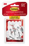 Command Wire Hooks Value Pack, Small Wall Hook, White, 9 Hooks 12 Small Command Strips