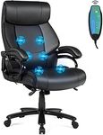 POWERSTONE Big and Tall Office Chair 500lbs Ergonomic Heavy-Duty Office Chair - High Back, Thick Padded, Massage Executive Office Chair Home Office Desk Chairs