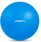 APEXUP Yoga Ball Exercise Ball, Pilates Ball, Anti Slip Stability Ball, Heavy Duty Gym Ball for Fitness, Balance, Core Workout, Physical Therapy (XXL(31"~34") 85cm, Blue)
