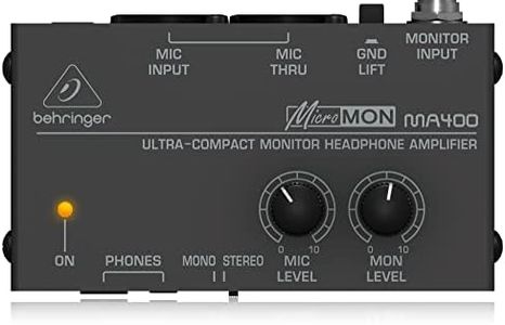 Behringer MA400 MA400 Behringer Micromon MA400 Ultra-Compact Monitor Headphone Amplifier, Silver