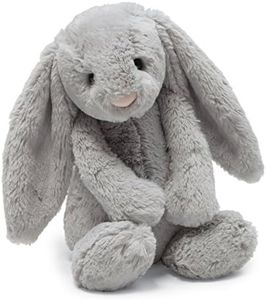 Jellycat Bashful Grey Bunny Stuffed Animal, Small, 7 inches