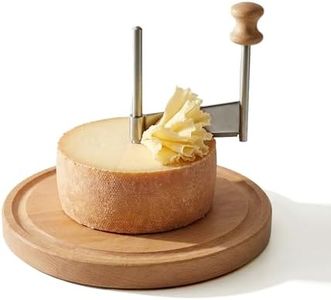 RWIXR Girolle Cheese Curler Wheel – For Tête de Moine, Chocolate & Butter Curls | Sharp Blade, Solid Wood Base | Perfect for Home Entertaining & Gifting