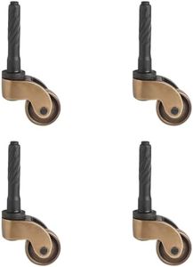 Set of 4 Solid Antique Brass Caster Heavy Duty & Safe for All Floors Perfect Replacement for Floor Mat Oil Rubbed Bronze Finish Caster Wheels for Chairs/Tables/Furniture