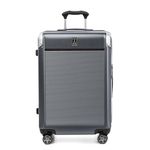 Travelpro Platinum Elite Hardside Expandable Checked Suitcase, 8 Wheel Spinner, TSA Lock, Hard Shell Polycarbonate Suitcase, Vintage Grey, Checked Medium 70x46x34 cm