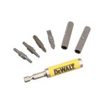 DEWALT Bit Set with 6-in-1 Flip and Switch Driver System, 7-Piece (DW2336) , Yellow