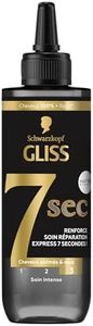 Schwarzkopf - Gliss – Soin Réparation Express 7 Secondes – Ultimate Repair – Cheveux Secs et Abîmés – Brillance et Résistance – Kératine Liquide et Sérum Perle Noire – 200 ml