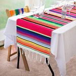 Fowecelt Mexican Serape Table Runne