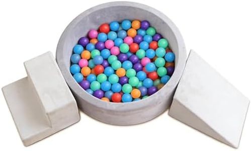 Foam Ball Pit with Play Block for Toddlers Ball Pool Climbing Block Soft Play Equipment for Babies Kids Children Indoor Outdoor Active Play Structure (Ball Pit, Stair, Slope)