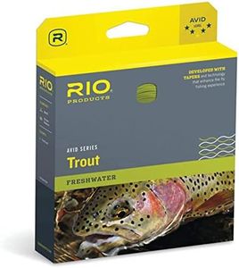 RIO Products Avid Series Trout Fly Line, Easy to Cast, Freshwater Fly Fishing Line, Pale Yellow, WF7F