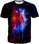 Neemanndy 3D Graphic Colorful T-Shirts Short Sleeve Crew Neck Print Tee for Men Women and Youngs - Multicoloured - Medium