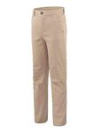 BIENZOE Boy's Cotton Stretchy Adjustable Waist School Uniforms Pants Khaki 16