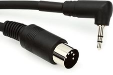 BOSS 5ft / 1.5m Angled MIDI to 3.5mm Straight TRS Cable (BMIDI-5-35)