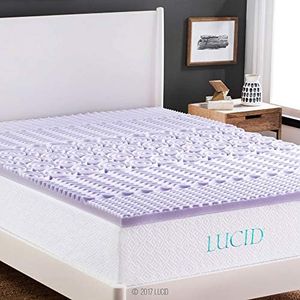 LUCID Mattress Topper, Full XL, Lavender