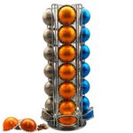 Wrobic Vertuo Pod Holder Carousel Stand for 35 Nespresso Vertuo Capsule Storage Organizer with Extra Space for Coffee Mate Silent Rolling