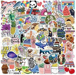 100 Pcs Cute Aesthetic Waterprof Vinyl Stickers Sticker Packs for Kindle Water Bottle Laptop Kids Teens Girls Boys Adults