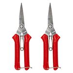 Sanung 910 2 PACK Garden Pruning Shears Multipurpose Flower Stems Branch Fruit Picking Shears Scissors Gardening Hand Pruners with Straight Steel Blades Safety Lock