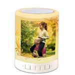 Personalized Bluetooth Speaker Customized with Photo Color Changing Rechargeable lamp, Best Gifting Idea for Valentine Day Gift, Birthday, Anniversary, Father's Day All, Imprint Gift (Design C)