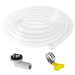 16.5ft/23ft Air Conditioner Drain Hose, 3/5 inch AC Drain Hose Connector, Portable AC Drain Hose Replacement for Mini Split AC Window Air Conditioner Parts (5m/16.5ft)