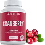 UTI Control Cranberry PACs - 36mg PACs 125X Extract Urophenol - Urinary Tract Health - Helps Prevent Recurrent UTIs in Women - 60 Veggie Caps - Made in Canada