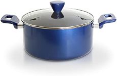 NutriChef Non-Stick Casserole with Lid - High-Qualified Kitchen Cookware with See-Through Tempered Glass Lids, 5 Quart (Works with Model: NCCWA13BU)