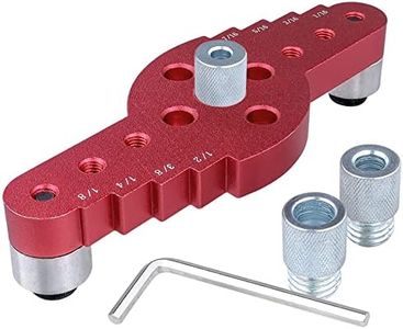 Mesee Vertical Pocket Hole Drilling Jig, 2-in-1 Woodworking Dowelling Jig Locator with Scriber Wood Dowel Drill Guide Puncher Positioner Tools for Self Centering Straight Punching Hole