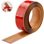 Floor Transition Strip, Self Adhesive Flooring Transitions Laminate Floor Strip 5CM Wide Floor Flat Divider Strip Wood Grain Design, 2M (Brown)