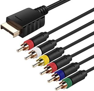 Y.D.F PlayStation 1/2/3 (PS1/PS2/PS3) Ypbpr Component + RCA Compsite Video Cable （2 in 1, Ypbpr Component Only for PS2/PS3 Multi Premium Soft (6 Feet)
