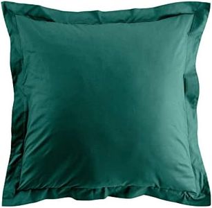 douceur d'intérieur, Taie d'Oreiller (63 x 63 cm) Biolina Emeraude, 100% Coton Bio