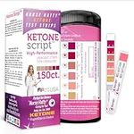 Nurse Hatty - 150 Ketone Test Strips w Built-in Color Chart – Free Keto Guide eBook & Free App - Made-in-The-USA - Urine Test for Ketogenic, Ketosis, Low Carb, Atkins & Paleo Diets - Extra Long Strips